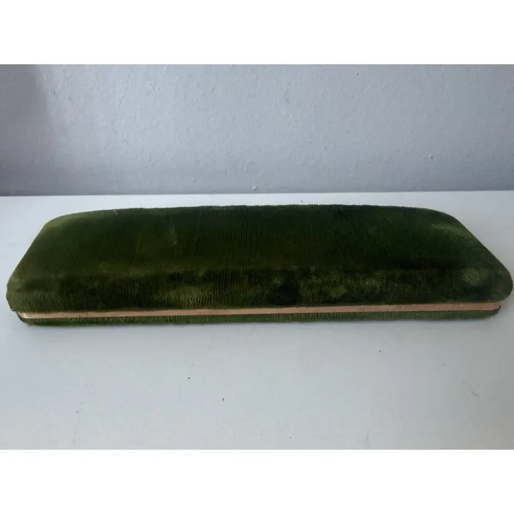 Vintage Chatani Pearls Haskell Long Display Jewelry Box Green Velvet